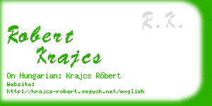 robert krajcs business card